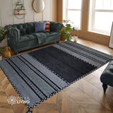 Close-up of grey diamond pattern weave