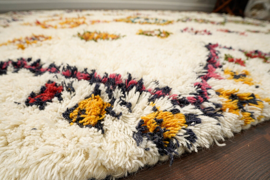 Moroccan Inspired Berber Wool Rug, Bohemian decor rug for LivingRoom and bedroom, Shaggy wool rug for room aesthetics, Custom made