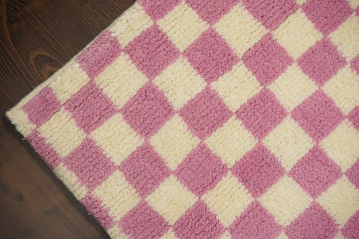 Close-up of checkerboard weave texture