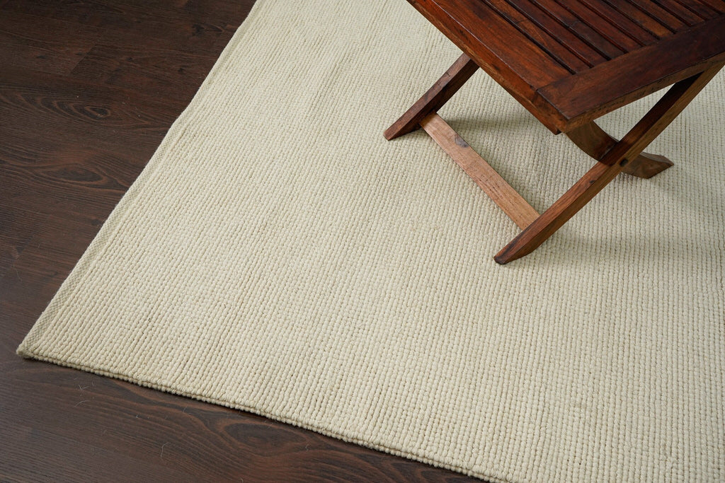 Ivory Wool rug - Minimalistic Modern decor indoor Solid wool rug, Indoor Custom Size Room Rug