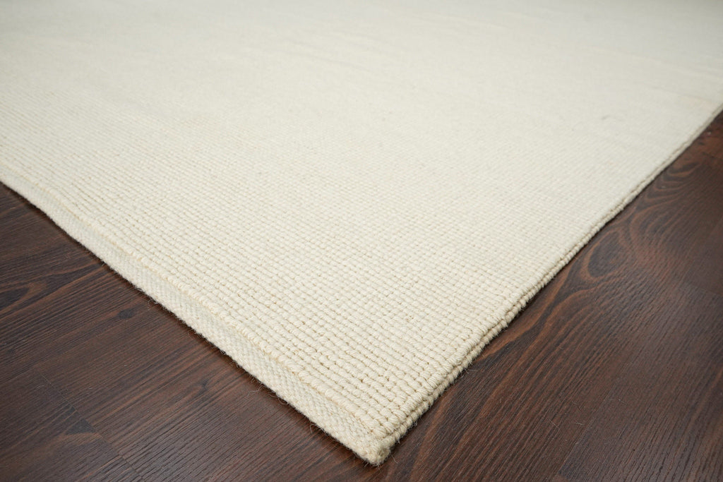 Ivory Wool rug - Minimalistic Modern decor indoor Solid wool rug, Indoor Custom Size Room Rug