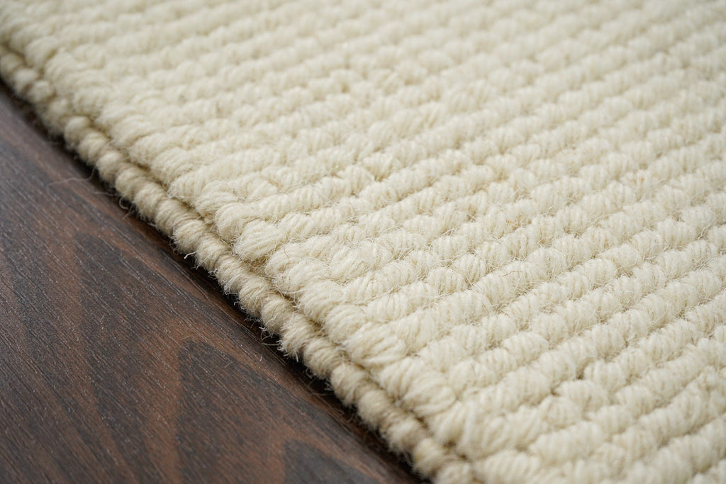 Ivory Wool rug - Minimalistic Modern decor indoor Solid wool rug, Indoor Custom Size Room Rug