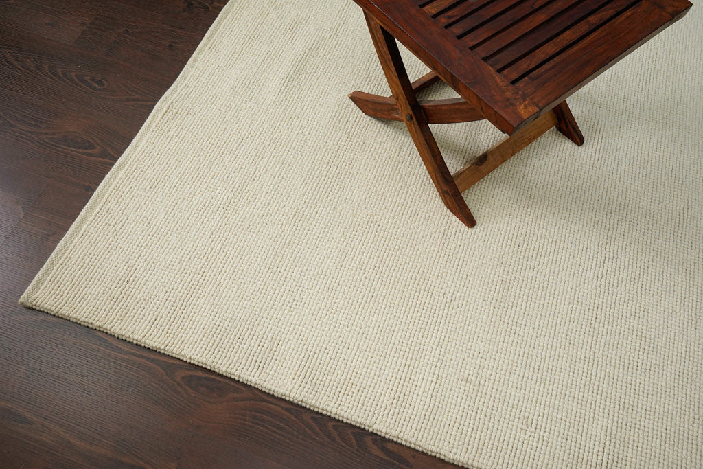 Ivory Wool rug - Minimalistic Modern decor indoor Solid wool rug, Indoor Custom Size Room Rug