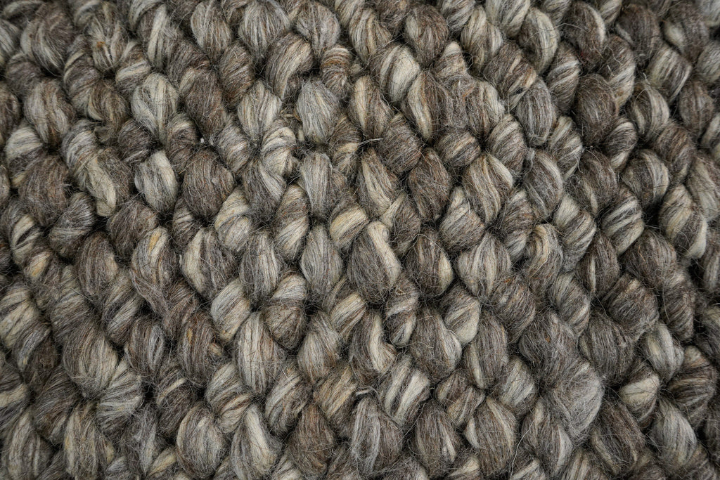 Charcoal Brown Cashew Weave Chunky Looped Wool rug, Handwoven wool cozy, Pet-Friendly High pile, Textured Premium wool rug, Custom made