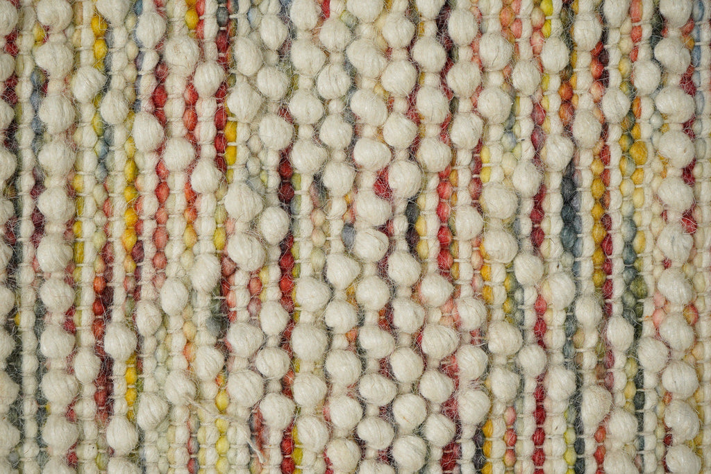 Multi Blend Abstract Chunky Looped Colourful Wool area rug, Scandinavian inspired decor, Bohemian, Custom made