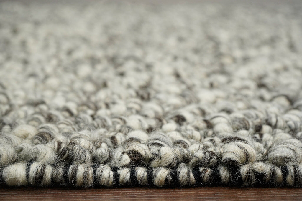 Grey Mix Blended Chunky Wool loop rug, Premium New Zealand wool, Customization available
