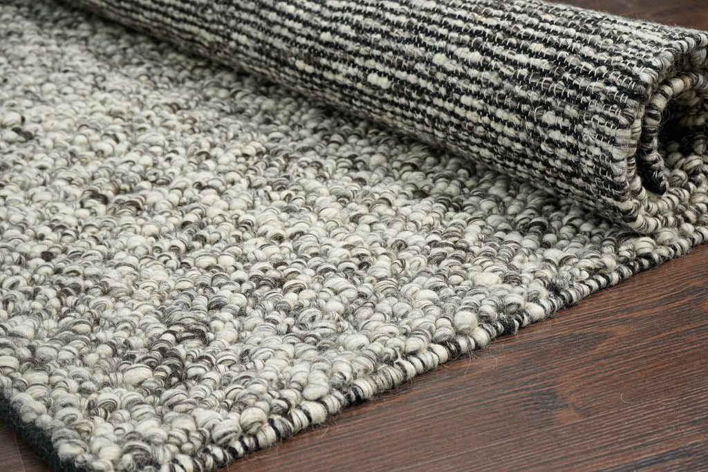 Grey Mix Blended Chunky Wool loop rug, Premium New Zealand wool, Customization available