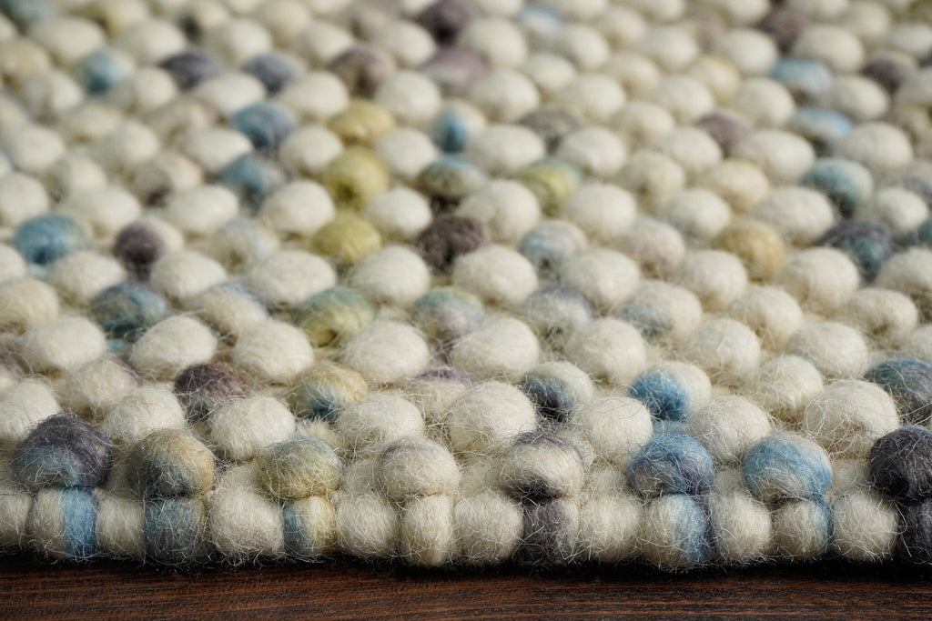 Pastel Coloured Chunky Wool Loop Rug - Personalized and Customizable - Boho Home Decor, Pet-Friendly, Funky Kids Room Rug, Nursery rug