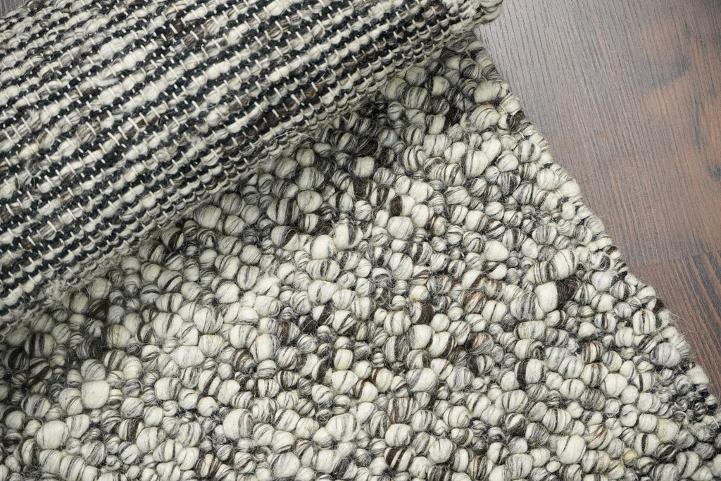 Grey Mix Blended Chunky Wool loop rug, Premium New Zealand wool, Customization available