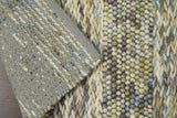 Multi colour wool rug in a bedroom setting