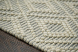 Diamond loop wool rug size scale reference