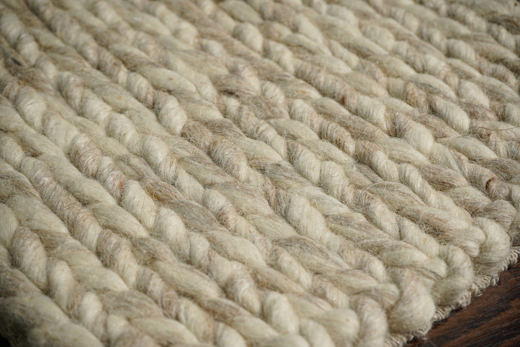 Custom made Beige Chunky Braided Wool rug, Scandinavian decor, soft, cozy, Indoor Premium wool Room Rug, Housewarming decor