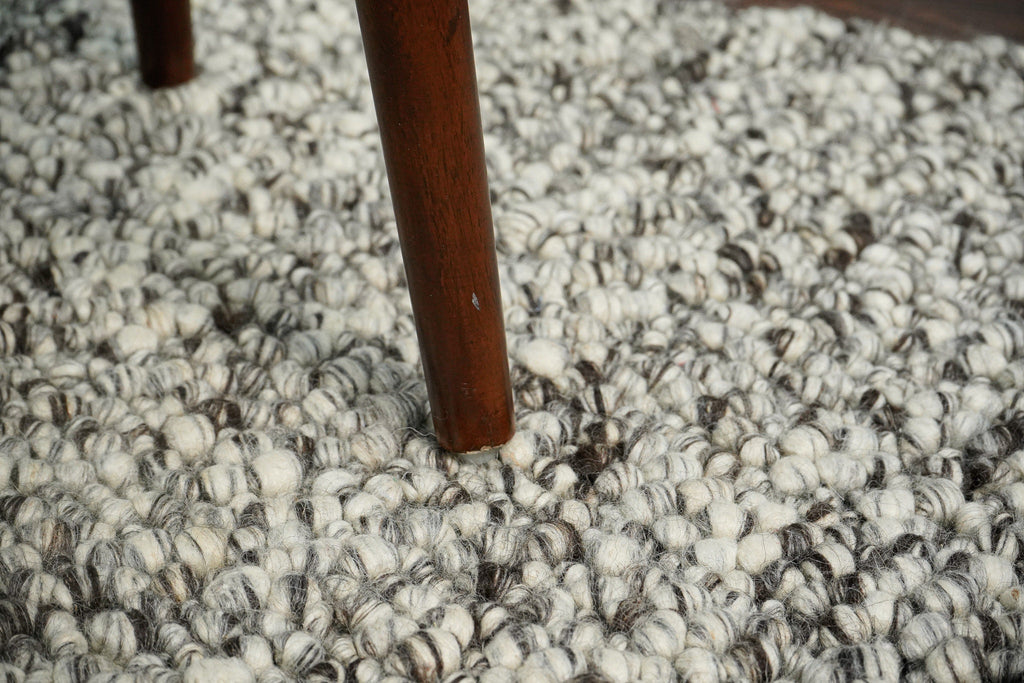 Grey Mix Blended Chunky Wool loop rug, Premium New Zealand wool, Customization available