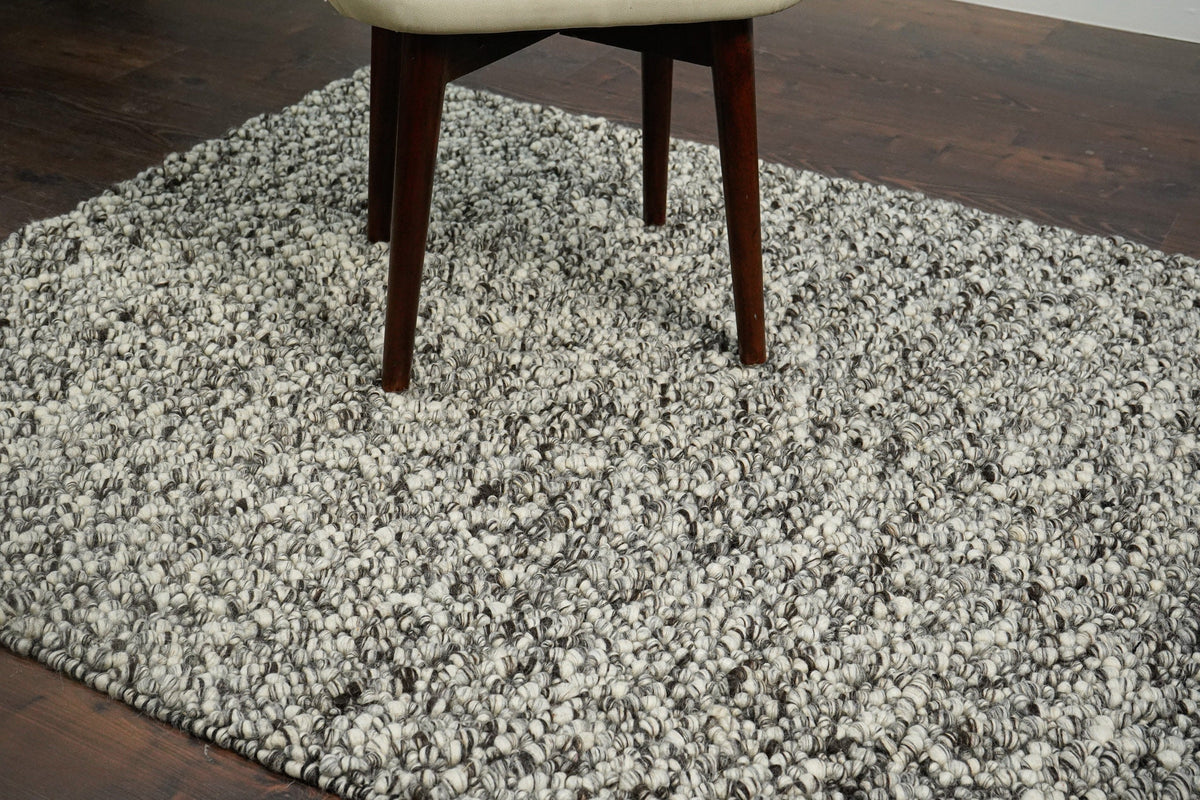Grey chunky loop pile close-up