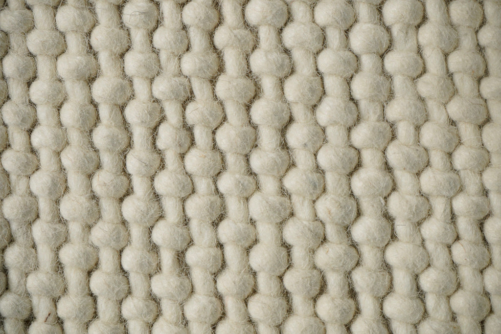 Hand knitted Ivory Wool Area rug, Chunky Basket weave indoor White wool rug, Custom made Room Rug