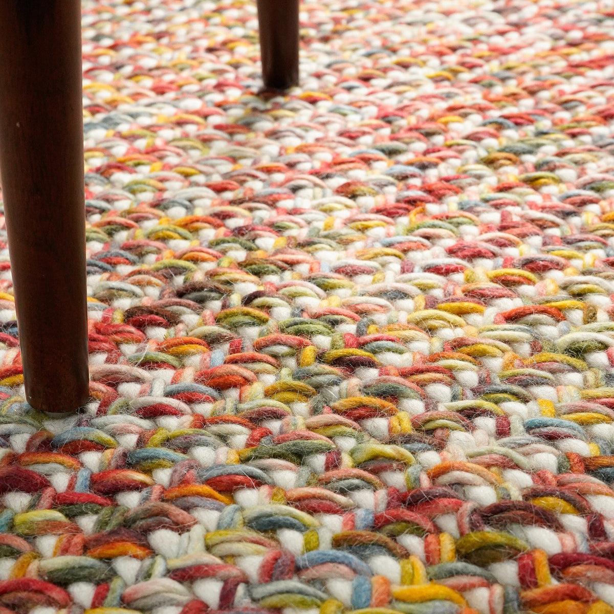 Full-size view of chunky loop rug