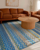 Close-up of kilim rug abstract stripe pattern