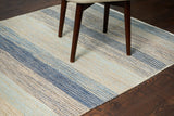Close-up of blue wool weave texture