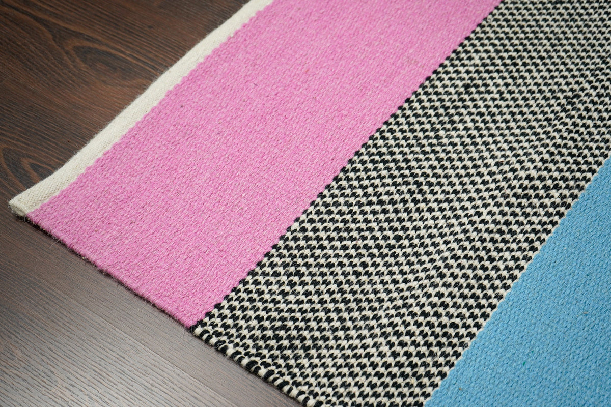Close-up of rainbow stripe pattern detail