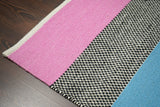 Close-up of rainbow stripe pattern detail