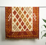 Navajo rug placed on covered patio setting