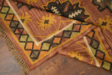 Navajo kilim rug styled in a hallway