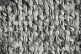 Grey mixture loop chunky wool rug alternate angle