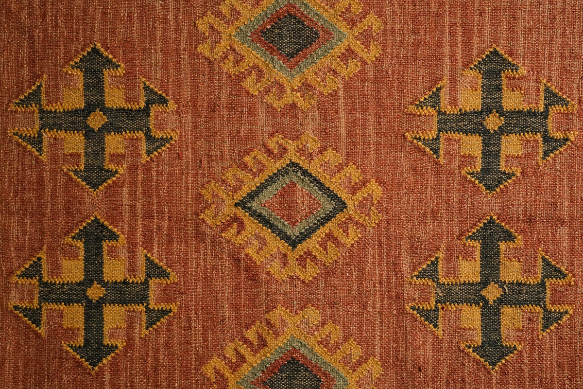 Navajo pattern rug placed in hallway