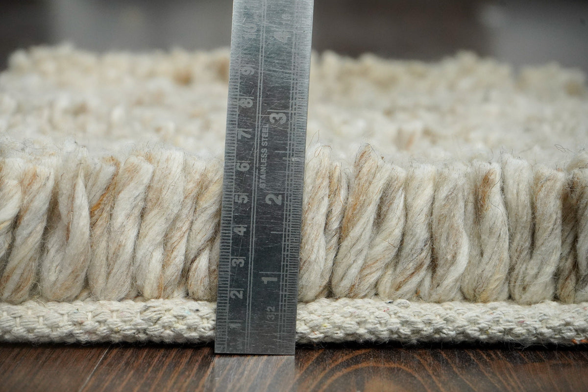 Close-up of plush wool shag texture