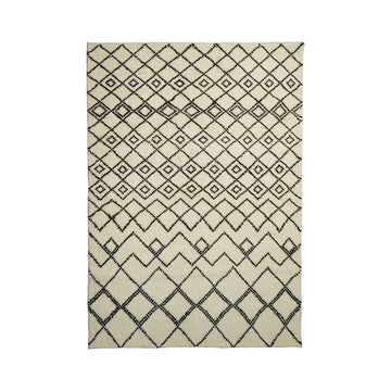 Ivory Berber wool rug - Abstract, Contemporary, HandKnotted, Super soft, Custom made