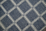 Blue wool rug corner detail