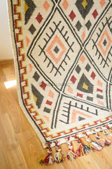 Kilim dhurrie rug styled in a living room