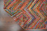 Multicolour rag rug styled beside furniture