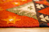 Southwestern kilim rug reverse side showing reversible design
