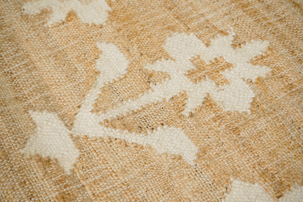 Natural Jute Flat weave Sustainable eco friendly contemporary bohemian decor flower pattern rug, Customization Available