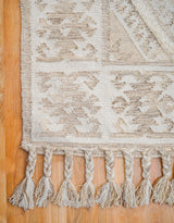 White kilim rug in a kids room setting