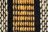 Jute rug edge detail showing texture