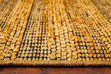 Full-size view of black striped jute rug