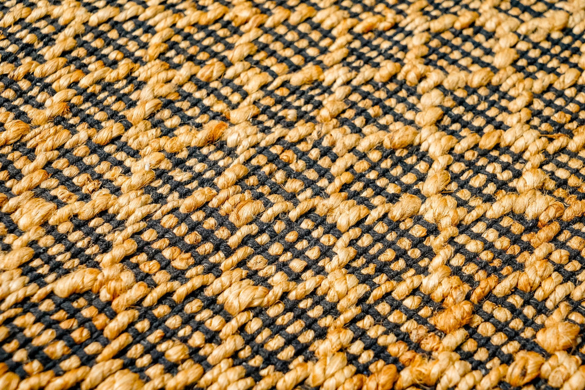 Jute honeycomb texture close-up in natural light