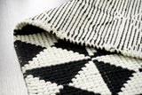 Wool rug corner and edge detail