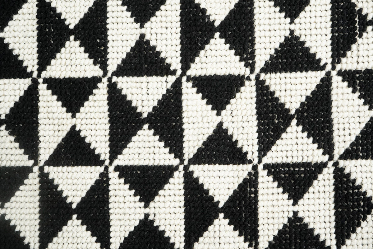 Close-up of chunky wool loop pile texture