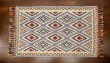 Close-up of kilim wool weave texture