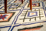 Moroccan kilim rug in a bohemian room setting