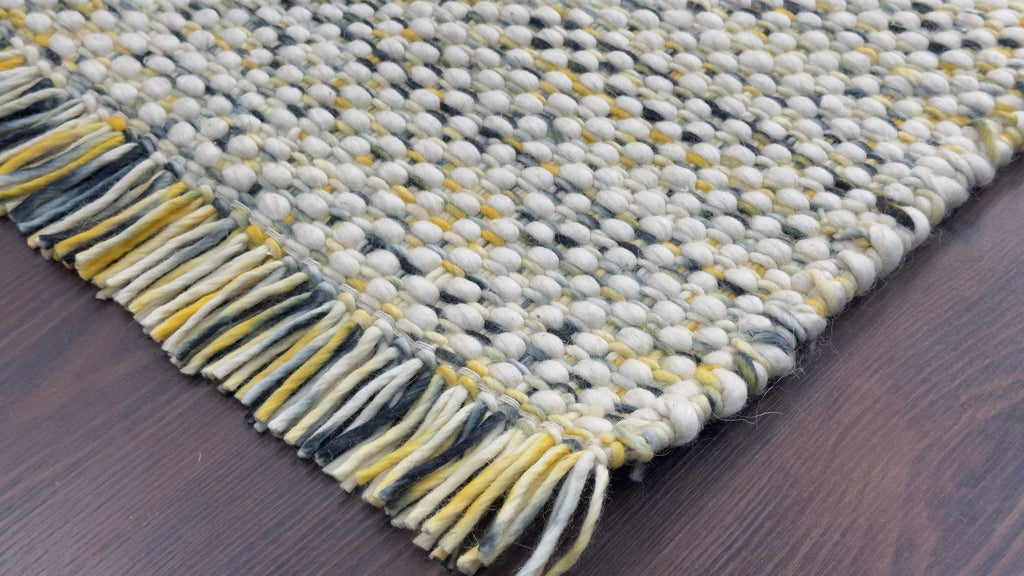 Multi Blend Cozy Chunky Wool area rug - Hand knitted wool, textured wool, Winter Living room Decor Rug, Customization available