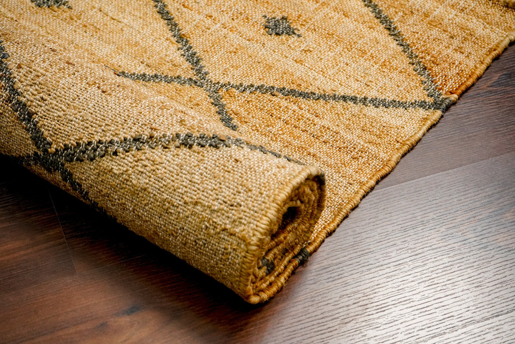 Abstract Grey diamond Geometric Natural Jute area Rug, Contemporary Boho Decor Kilim Rug, Flat weave Jute rug, Custom made in all sizes