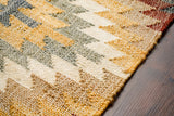 Natural jute rug reverse side detail
