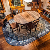 Blue Moroccan rug corner detail