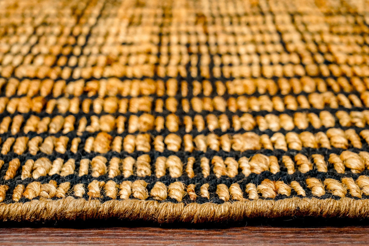 Jute rug corner and edge detail