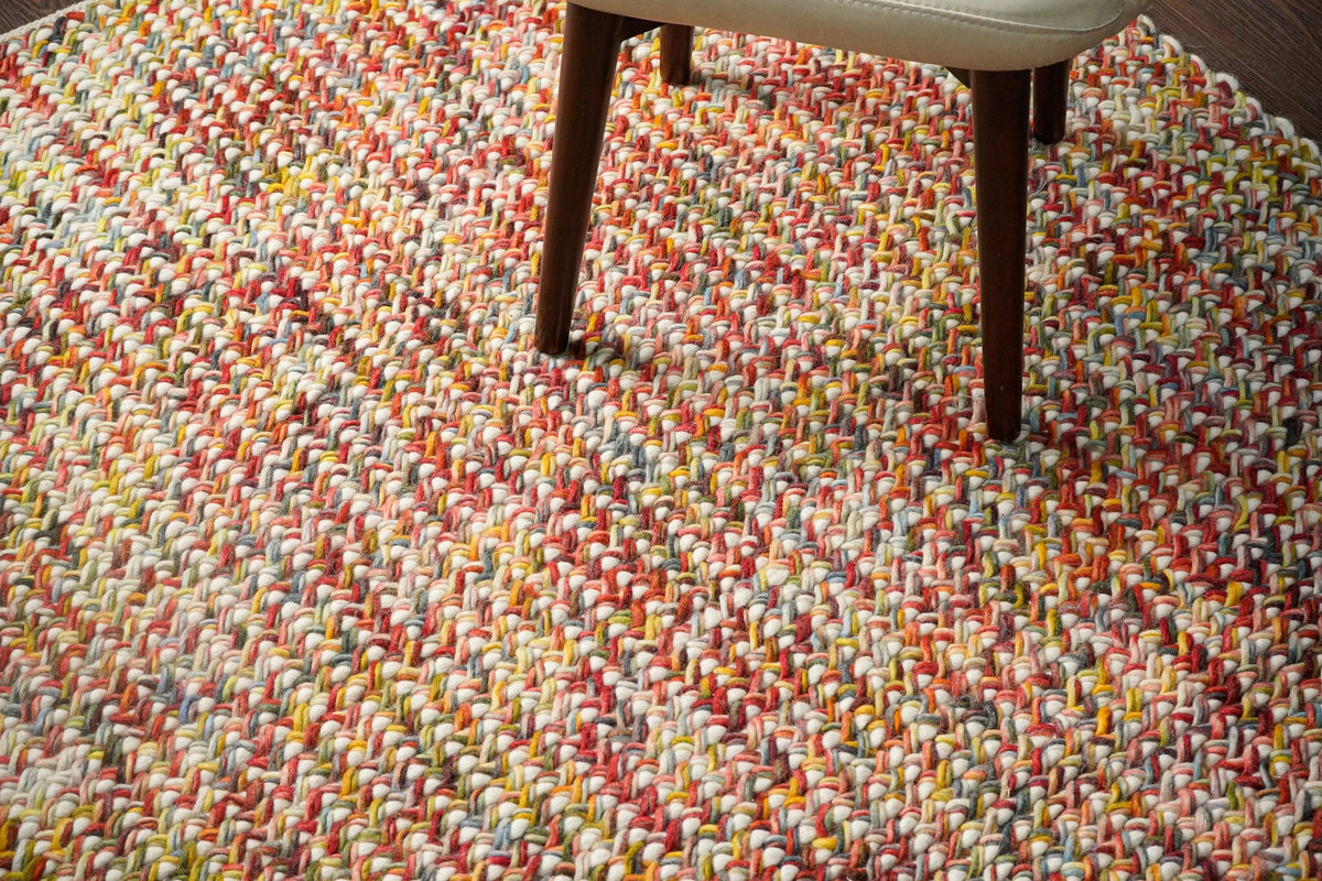 Close-up of chunky loop wool texture