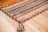 Brown kilim rug with matching cushions